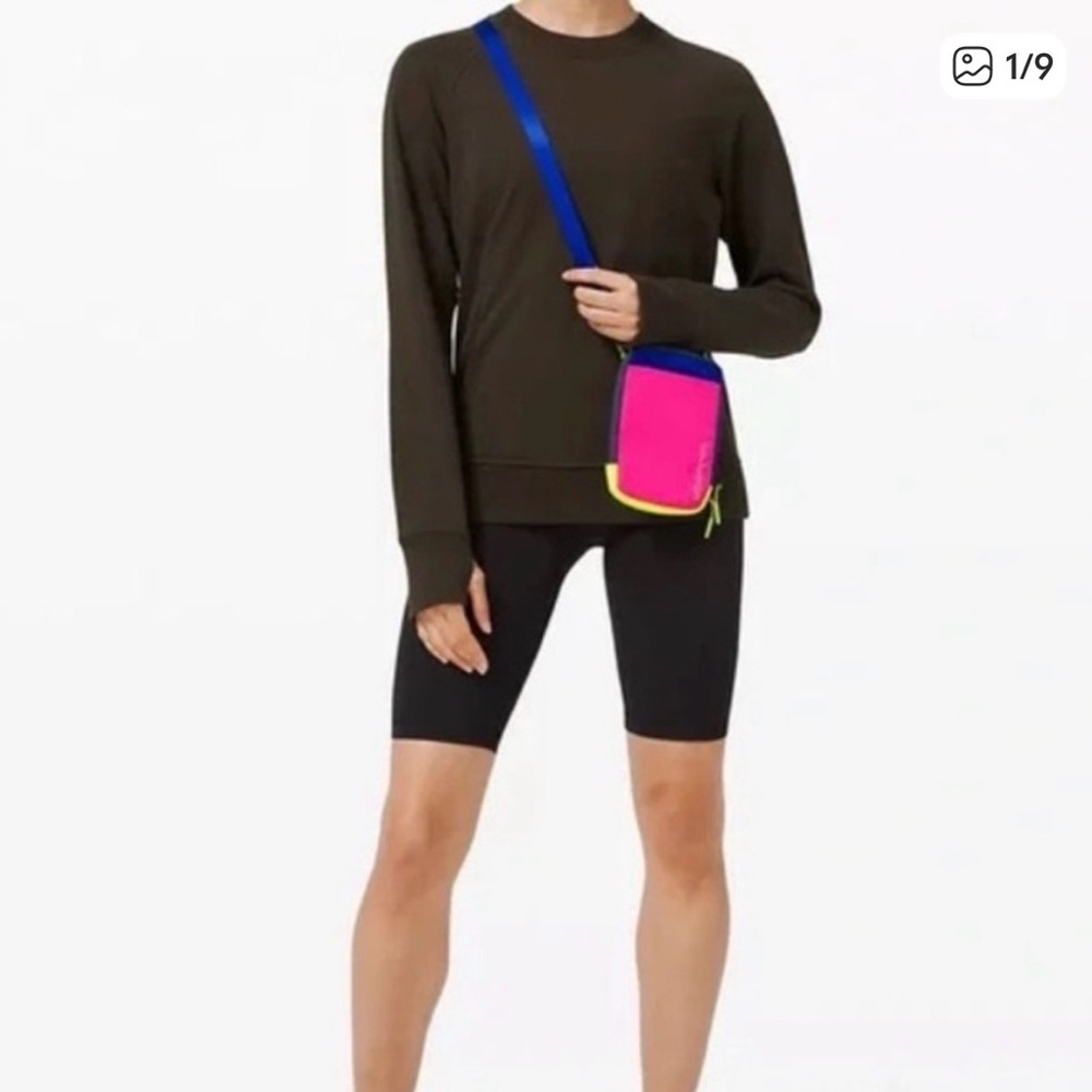 Lululemon Easy Access Crossbody Bag Pink Highlight Cerulean Blue Highlight Yello - Picture 2 of 12